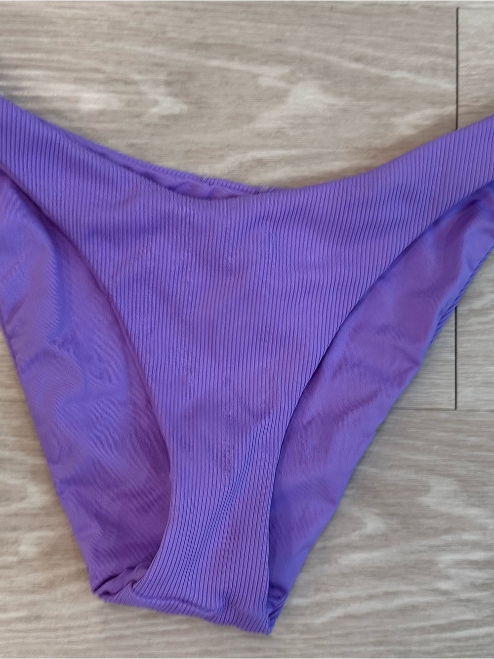 Women's Purple Ribbed Bikini Bottom